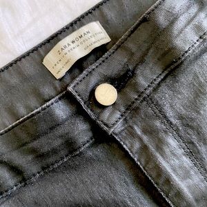 Coated Moto Pants by Zara